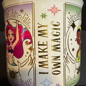 Disney Princess "I Make My Own Magic" Foil Ceramic Mug Holds 20 Ounces NEW rare
